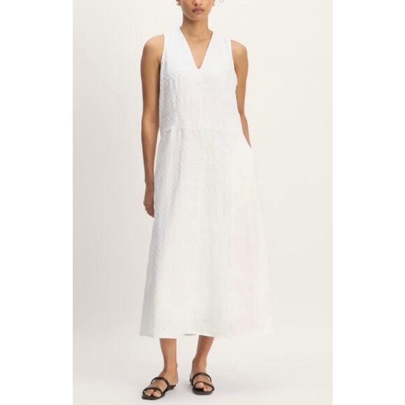 EVERLANE White 100% Linen Dress Size Small - Picture 1 of 12